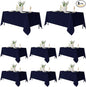 Fitable 8 Pack Table Cloth Rectangle Table: Stain and Wrinkle Resistant Tablecloth Rectangular, Washable Polyester Tablecloths for Wedding Party Dining Banquet Event Catering(Navy, 70x120 Inch)