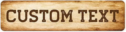 Custom Sign, Custom Street Sign, 11 Font Colors, 13 Font Styles, 4 Hole Options, 22 Sizes, 8x32 Inches, Rust Free DiBound, Fade Resistant, Made in USA by My Sign Center (Vintage)