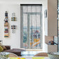 Hysenm Door String Curtains 39x79 Inch Black Panel Soft Balls Romantic Glitter Fringe Room Divider Home Décor Wedding Girls Bedroom Window Living Room Backdrop Party Doorways Closet