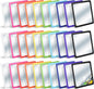 Dandat 30 Pcs Small Mirrors for Kids 6 x 6 Inch Square Shatter Proof Reflector Toddler Glass Plastic Reflector for Classroom DIY Craft Preschool Facial Expression (Rich Colors)