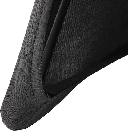 Peomeise Stretch Spandex Folding Chair Cover for Wedding Party Dining Banquet Event (Black,6pcs)
