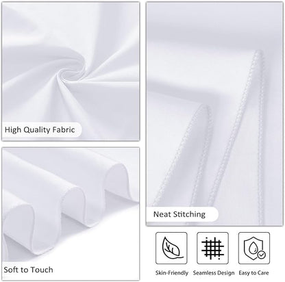 12 Pack White Table Cloth 60 x 126 Inch Rectangular Tablecloths for 8 Foot Rectangle Tables, Wrinkle Resistant White Tablecloth Washable Polyester Fabric Table Covers for Buffet Wedding Party Banquet