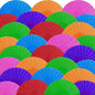 Geetery 30 Pcs Folding Hand Fan for Line Dancing Spanish Boots on the Ground Fans Gifts Bulk Colorful Silk Popping Rave for Women Tea Party Wedding Church Halloween Costume(Gauze,Pure Color)
