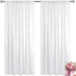 White Sequin Backdrop Curtain 2 Pieces 2FTx8FT Glitter Photography Backdrop for Party Wedding Birthday Christmas Decorations