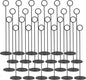 Urban Deco 24PK Table Number Holders Place Card Holders 12 Inch Table Card Holders Steel Card Holders for Photos, Food Signs, Memo Notes, Weddings, Restaurants, Birthdays (Black 24PK)