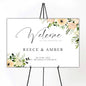 Personalized Wedding Welcome Sign Foliage Print Entrance Wedding Decor