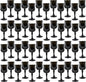 Plastic Wine Glasses，Plastic Goblets Vintage Style Cordial Drinking Glasses for Wedding Reception, Halloween Grand Event Party Supplies (48, Black)