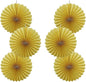 Yellow Birthday Decorations,DIY Yellow Paper Fans Hanging Decoration ,Party Supplies Party Fans 16in, Wedding Graduation Events Accessories 30 Color DIY Set （Yellow）