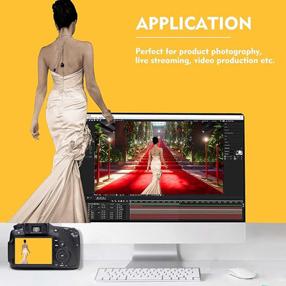 Yellow Photo Backdrop, Photo Booth Portrait Photography Backdrops, Studio Yellow Backdrop for Photoshoot Streaming Video Shooting 10x20ft