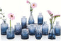 Navy Blue Glass Bud Vases Set of 12, Mini Flower Vase for Centerpieces, Small Glass Vases in Bulk for Wedding Decorations, Vintage Vase Bridal Shower, Party, Graduation, Home Table Décor