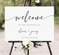 Wedding Welcome Sign, Wedding Welcome Sign Personalized, Modern Calligraphy Sign