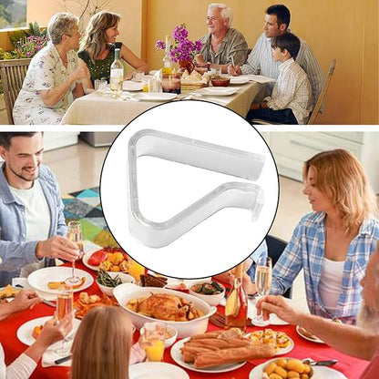 24 Pieces Transparent Clear Tablecloth Clips, Plastic Table Cloth Clips，Windproof Table Cover Holder Clamps，Table Cloth Holder for Christmas Home Wedding Party Indoor Outdoor Camping Picnic(24, Small)