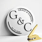 Custom Wedding Embosser, Personalized Embosser for Envelope, Invitation Card and Napkin, Steel Seal Embosser for Name, Monogram and Initials, Custom Logo Embosser (Wedding)