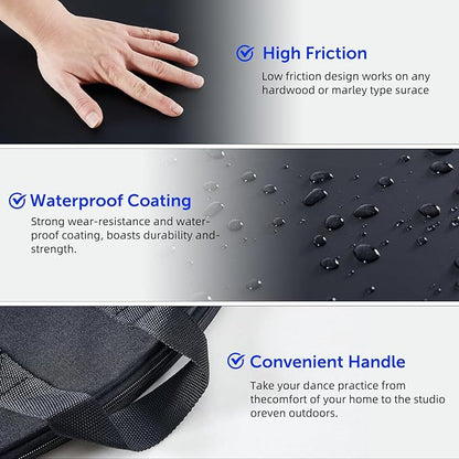31inch Portable Dance Floor, Tap Dance Floor, Ballet Training Equipment Ideal for Figure Skating Practice Mat,Jazz,Tap Board,Turning Board and Party Dancing for All Ages