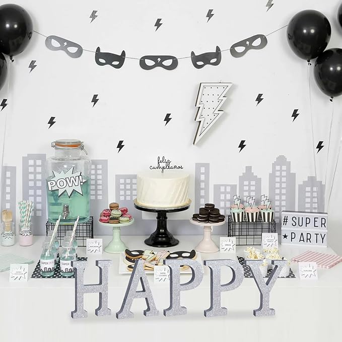 TONIFUL 8 Inch Silver Glitter Letter H Table Centerpiece A-Z Silver Birthday Party Decorations,Silver Alphabet H for Birthday,Chrismas,Graduation,Bridal Shower,Wedding,Anniversary Party Supplies