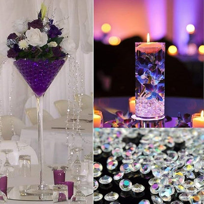 2000pcs/ Pack Wedding Table Acrylic Diamond Scatter Crystals Confetti Acrylic Gems Vase Fillers Rhinestones for Wedding, Bridal Shower, Vase Beads Decorations (8mm, Violet)
