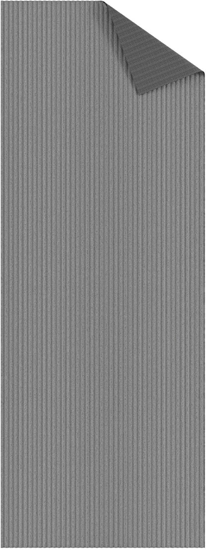Ottomanson 2' x 22' Hallway Runner with Scraper Pile Extra Durable Non-Slip Rug Mat for Indoor & Outdoor Use - Ideal for Kitchen, Entryway, Patio & Garage - High-Traffic Carpet, Gray