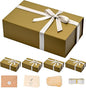LIFELUM Magnetic Gift Boxes 5 Pack 13.85 x 8.35 x 4.45 inch Rectangle Collapsible Boxes with Lids and Ribbon,Card,Shredded Paper Filler Gift Boxes for Presents，Christmas,Birthdays