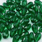 50pcs 10x15mm Teardrop Crystal Glass Beads for Jewelry Making, Faceted Vertical Hole Teardrop Glass Spacer Beads for Wind Chimes Bracelet Earring Necklace DIY Craft(Peacock Green)