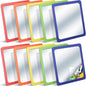 Dandat 10 Pcs Small Mirrors for Kids 6 x 6 Inch Square Shatter Proof Reflector Toddler Glass Plastic Reflector for Classroom DIY Craft Preschool Facial Expression (Multicolor)