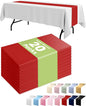 Pureegg Red Plastic Table Runners - 20 Pack, 14'' x 108'', Water Resistant & Disposable Centerpiece Decorations for Table Cloth, Wedding, Birthday, Holiday, Baby Shower, Party, Home Decor