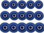 15pcs 6'' 8'' 10'' Royal Blue Paper Fans Decorations Round Tissue Paper Fans Hanging Paper Fans Set Party Paper Honeycomb Fans Decorations for Party Birthday Wedding Events