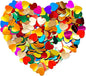 Metallic Glitter Heart Shaped Foil Confetti - Flame Retardant, Great for Birthday Parties, Concerts, Weddings & More (0.45 Pounds)