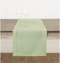 Solino Home Linen Table Runner 36 Inches - 100% Pure Linen Sage Green Hemstitch Table Runner 14 x 36 Inch Ideal for Dresser and Coffee Tables - Fall, Thanksgiving, Christmas - Classic Hemstitch