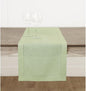 Solino Home Linen Sage Green Table Runner 90 Inches Long - 100% Pure Linen Hemstitch 14 x 90 Inch Table Runner for Dining, Fall, Autumn, Thanksgiving, Christmas - Classic Hemstitch