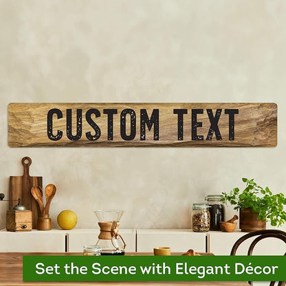 Custom Sign, Custom Street Sign, 11 Font Colors, 13 Font Styles, 4 Hole Options, 22 Sizes, 6x36 Inches, Rust Free DiBound, Fade Resistant, Made in USA by My Sign Center (Stone)