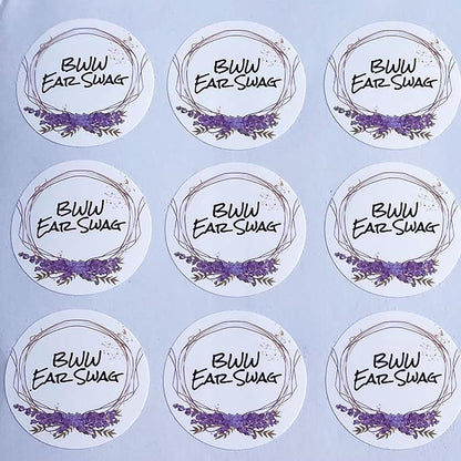 Custom Stickers for Weddings, Birthdays & Businesses - Personalized Labels with Your Logo - Waterproof, Fade and Heat Resistant - Pack of 100-1000 (Wreath U, 2.5 Inch)