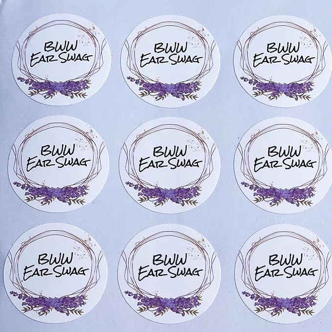 Custom Stickers for Weddings, Birthdays & Businesses - Personalized Labels with Your Logo - Waterproof, Fade and Heat Resistant - Pack of 100-1000 (Wreath B, 4 Inch)