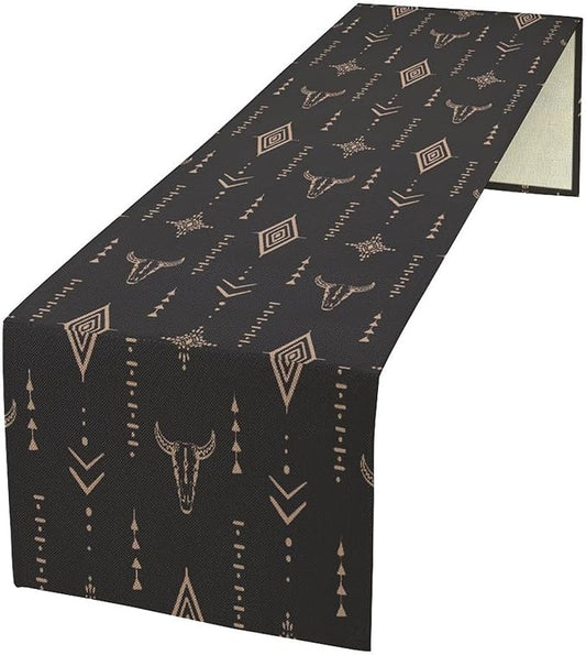 Aztec Table Runner Southwest Native Navajo Tribe Geometric Vintage Country Dinner Table Decoration Table Runner 13x36 Inch