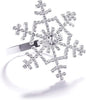 Halatool Set of 6 Christmas Rhinestone Snowflake Napkin Rings for Xmas Dining Table- Napkin Ring Holder for Christmas, Thanksgiving, Holiday Party Table Decoration