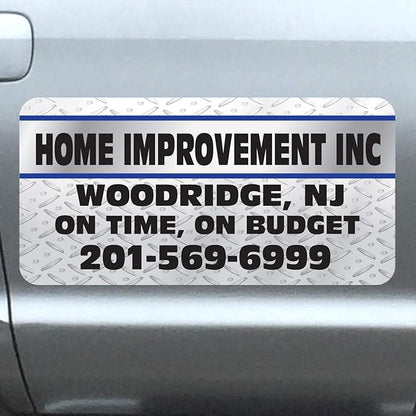 Car Magnet Signs Custom - 24"x12" (Set of 2), 30-mil Thickness with Rounded Corners (Metal)