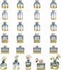Glasseam Mini Bud Vases for Centerpieces: Clear Small Flower Vase Set of 20 Cute Tiny Glass Table Centerpieces Modern Wedding Birthday Party Baby Shower Dining Room Decoration Yellow Blue