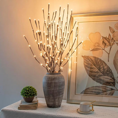 PEIDUO Lighted Willow Branches 30Inch 120 LED Twig Lights, 6PK Tree Branch Pathway Light for Holiday Xmas Decorations Indoor Outdoor Stake Lights