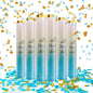 6 Pack Gender Reveal Confetti Cannon, 12 Inch Biodegradable Blue Confetti Poppers for Gender Reveal, Birthday, Wedding, Baby Celebration, Parties