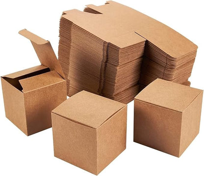 Juvale Bridesmaid Proposal Box - 100 Pack, Brown, 3 x 3 x 3 Inches - Mini Gift Boxes with Lids for Cookie & Candy