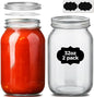 ComSaf Wide Mouth Mason Jars 32 oz with Lids 2 Pcs, Quart Mason Jars with Seal Band, Large Glass Jar, Big Canning Containers for Pickles, Jams, Sauces, Salsa, Sourdough, Juice, Suntea, Food Storage