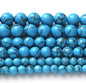 River Stone Blue Turquoise Stone Beads for Jewelry Making DIY Craft Gemstone Beads Kit (8mm, 45pcs) Cosmic Crystal Pebbles for Bracelets, Necklaces, Home Decor