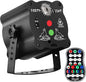 POCOCO DJ Disco Stage Party Lights - Battery Powered Laser Light - Sound Activated Strobe Projector for Christmas Halloween Decorations Karaoke Pub KTV Bar Dance Gift Birthday Wedding