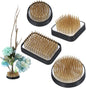 4/Set Flower Frog Japanese Ikebana Flower Arrangement Kenzan Kit, 2.4”Round Floral Frog Moribana+1.6”Square Ikebana Kenzan+2.1”x1.4”Rectangle Pin Frog+1.4”Round