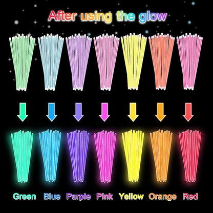 Halloween Glow Sticks Bulk Party Pack- Ultra Bright 800pk Glow in the Dark Party Favors, Glow Decorations, Neon Party Glow Necklaces and Glow Bracelets with Connectors