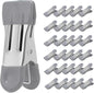 Clothes Pins Heavy Duty 30 Pack - 2.17 Inch Metal Chip Clips, Clothespins for Photo Drying Clothesline Laundry Sock, Bag Clips for Food Kitchen Stainless Steel with Rubber, Gray