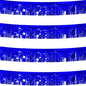 4 Pack Royal Blue Total 40 Feet Foil Fringe Garland Metallic Tinsel Banner Wall Hanging Drapes Parade Float Skirting Decorations for Trailer Mardi Gras Party Birthday Wedding Baby Shower