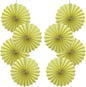 Yellow Hanging Paper Fans,Yellow Accessories Paper Decorations for Party,Color Party Decorations,Bee Themed Classroom Decor,12in Hanging Paper Fans 30 Color DIY Set （Light Yellow）
