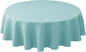 Biscaynebay Round Tablecloth 60 Inch-Auqa Blue Outdoor Fabric Table Cover-Small Circle Folding Table Cloths Linen Water Resistant for Kitchen Dining Picnic Patio Outdoor Party Restaurant Tables