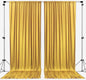 AK TRADING CO. 10 feet x 10 feet Mustard Gold Polyester Backdrop Drapes Curtains Panels with Rod Pockets - Wedding Ceremony Party Home Window Decorations