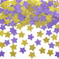 Gold and Purple Star Confetti Table Decoration for Graduation Birthday Retirement Wedding Pride Theme Party,1.2 inch in Diameter,200 Counts
